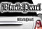 HR-WERBEDESIGN 2X Black Pearl Hardcore Iron Cross Oldschool Eisernes Kreuz Aufkleber Sticke Rat