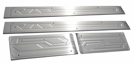OMAC Einstiegsleisten Türschweller kompatibel mit Ford Transit Tourneo Custom Edelstahl 4x