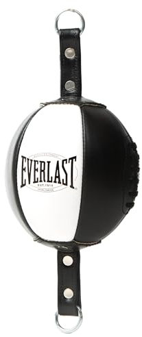 Everlast Unsiex Erwachsene Sport Boxen Punching Ball 1910 Double End Speed Bag, Schwarz/Weiß, S