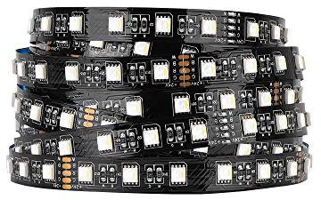 BTF-LIGHTING 5050 RGBW RGB+Kühles Weiß(6000K-6500K) 4 Farben in 1 LED 5m 60LEDs/m Mehrfarbiges LED-Leuchtband IP30 Nicht wasserdicht schwarze PCB DC24V Für Innendekorationen