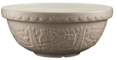Mason Cash in The Forest Patterned Design Mixing Bowl 26cm Stone (Pack of 2)