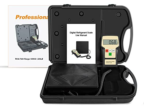 Therm La Mode Elektronische Kältemittelwaage 100kg HVAC Messwaage, digitale Ladegewichtskala, kabellose Ladungswiederherstellungswaage für r134a kältemittel, Gewicht Recovery Skala