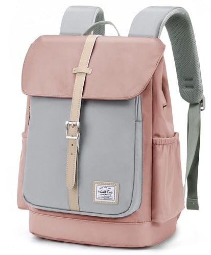 WindTook Mochila Tipo Casual 14 Pulgadas Mochila Portatil Laptop Backpack Mochilas Escolares Neotbook Hombre Mujer Mochilas de Universiteria Trabaja Viaje 33x17x38CM Rosa