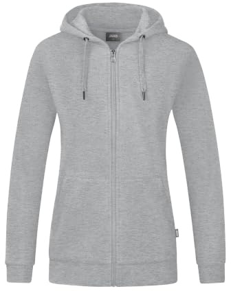 JAKO Organic Kapuzenjacke Damen grau, 46 Damen