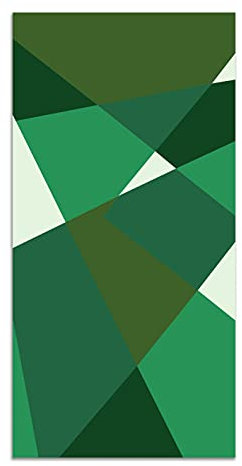 Panorama Vinylteppich Grüne Abstrakte Geometrie - 300x200 cm - Waschbar rutschfest Küchenteppich