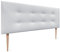 DHOME Kunstleder oder Stoff Kopfteil AQUALINE Pro mit 2 Reihen von Knöpfen gepolstertes Kopfteil Luxus Bett (160x105cm Mit Füßen (Betten 150/160), Kunstleder Weiß)