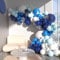 Luftballon Girlande Blau Weiß 124 Stück, Ballon Girlande Navy Blau Dunkelbalu Hellblau Weiß Latex Ballons Konfetti Luftballons für Junge Mann Geburtstag Babyparty Hochzeit Abschluss Dekoration