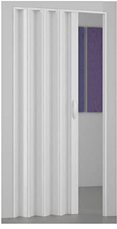 Granisud Falttür Schiebetür WEISS NEU mit Türgriff und Magnetverschluss Höhe 204 cm Einbaubreite 82 cm H 204 x 82 cm Doppelwandig