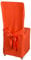 HOME DEKO Stuhlhussen mit Schleife, Universal-Sitzbezüge zum Schonen von Stühlen für Wohnzimmer, Esszimmer oder Küche, Perfekt für Anlässe Aller Art, Orange, 4 Stück