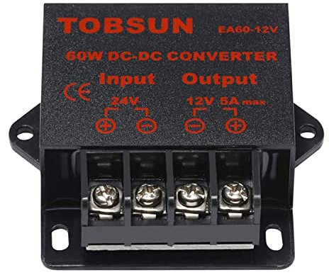 1 stück Spannungswandler 24v auf 12v 5A 50W Konverter Abwärtsregler Step Down Wandler Transformator Voltage Reducer Converter für Kabelfernsehen Auto PKW LKW Kfz Motor