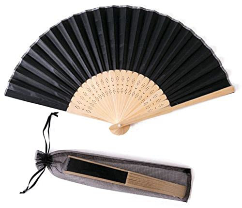 ygm Wooden Fans for Wedding Personalized,Hand Held Fans in Bulk Wedding Personalized,Personalized Wedding Fans for Guests,Custom Fans for Wedding,Party,Wedding Favors (24pcs,Black)