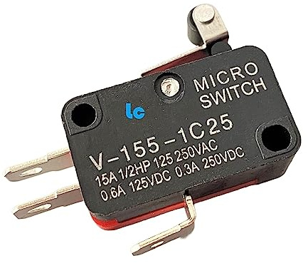 Micro Interruptor Sensor Final De Carrera 15A 250V | Pack De 2 Unidades | Con Palanca y Rodillo | Micro Switch M014R