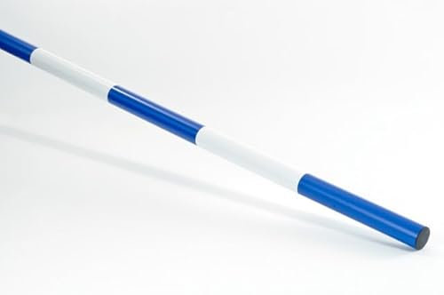 Brama-West Cavalettistange Hindernishürde 3m für Pferde-Pony Sprungtraining Bodenarbeit - zweifarbig weiß/blau