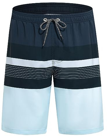 APTRO Maillot Short de Bain Homme Piscine Séchage Rapide Surf l'été Hawaïen Short de Plage Imprimé MK291 Rayures 5XL