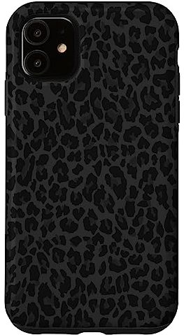 iPhone 11 Black And White Cheetah Leopard Print Phone Case Cute Animal Case