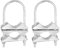 ANCLLO 2pcs U Bolts Anti-Rust Finished V Jaw Block Double Antenna Mast to Mast Clamp Suit for TV CB Ham Antenna Pipe Mount Bracket