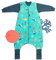 schlummersack Schlafsack mit Füßen Winter 110 cm 3.5 Tog Meerestiere | Kinder Schlafsack mit Beinen und verlängerten Bündchen für eine Körpergröße 110-120cm | Ganzjahres Füßen