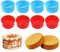 MPQDFG Silikon Backform Rund, 8 Stück 4 Zoll Kuchenformen Silikon, Schichtkuchen Backformen, Silikon Kuchenform für Käsekuchen, Regenbogenkuchen und Chiffon-Kuchen
