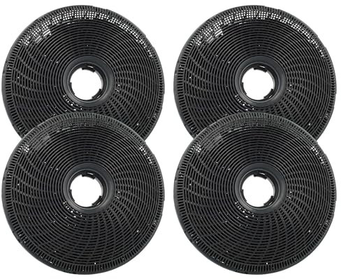 vhbw 4x Filtres à charbon actif compatible avec Electrolux LFG525W, LFG615K, LFG615W, LFG615X, LFV336K, LFV339K, LFP326X, LFP329X hotte aspirante