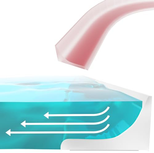 Silikon Wasserdichte Schwallschutzleiste Dusche Selbstklebend - Jobon Wasserstopper Dusche Boden Trennung von Nass und Trocken für Bäder und Waschbecken (300CM, Transparent)