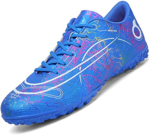 VTASQ Zapatos de Fútbol Niño Profesionales Zapatos de Entrenamiento Adolescentes Aire Libre Deporte Atletismo Botas de Fútbol Cesped Artificial Zapatillas de Fútbol