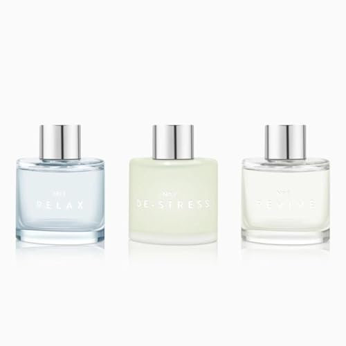 3 Pack Fragrance Reed Diffuser, 50ML Gardenia Jasmine Lemongrass Aromatherapy Diffuser Set with 12 Black Fiber Sticks,Air Freshener for Bedroom Bathroom Office