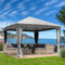 BRAST® Pavillon Aluminium Infinity 3x4m oder 4x4m | viele Modelle & Farben | inkl. Moskitonetz | wahlweise LEDs | wasserdicht | stabil |UV-Schutz | 3x4m Hellgrau