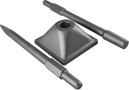 AOMIKITSTU Stampfer Verdichter 400 x 150 x 150mm, Bodenverdichter Hammer mit Spitzmeißel, Chromstahl Handstampfer mit Sechskantgriff, Stampfer Bodenverdichter für Betonarbeiten