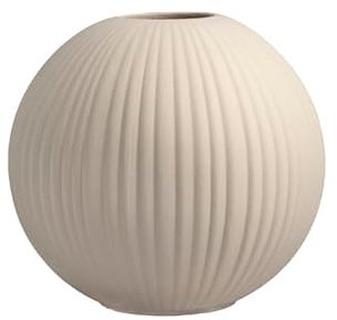 Keramikvase Vena, Kugelvase, groß, beige 22x22x20cm von Storefactory, 7316323991158