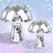 2 Stück Disco Pilze,Disco pilz gro,Spiegel pilz Disco,Disco Pilze Silber,discokugel deko,Disco Pilze für Heimdekorationen, Bühnenrequisiten, Spielzubehör,christbaumkugeln Set weihnachtlichen