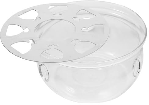 TOPBATHY Glass Teapot Warmer Base for Heating Tea Kettle Handmade Teapot Heater Stand Practical Round Insulation Base for Tea Lovers