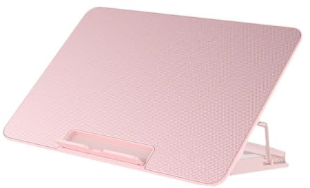 Dickly Laptop Cooling Pad Laptop Cooling Stand Double USB Ports 6 Height Adjustment Lap Use Fan Speed Adjustable Laptop Cool, Pink