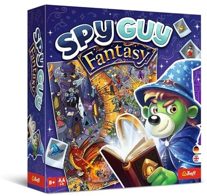 Trefl – Spy Guy Fantasy – Kooperatives Beobachtungsspiel, Welt der Magie und der Fabeltiere, Suche nach Anhaltspunkten, Familienbrettspiel für Erwachsene und Kinder ab 5 Jahren