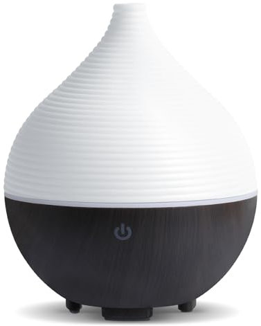 AiQInu Aroma Diffuser 160ml, Kleiner Ultraschall Aromatherapie Raumduft Diffusor für ätherische Öle mit 7-farbigem LED-Licht, BPA-Free, Automatischer Abschaltfunktion, Diffuser Luftbefeuchter für Zuha