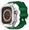 AXPTI Kit di modifica per cassa dell'orologio in metallo di lusso, 49 mm, per Apple Watch Ultra 49 mm, in acciaio inox, cinturino in silicone per iWatch 49 mm (N)