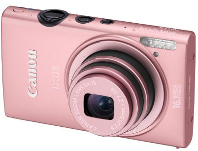 Canon IXUS 125 HS Digital Camera - Pink (16.1MP, 5x Optical Zoom) 3.0 inch LCD (Renewed)