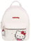 sarcia.eu Hello Kitty Weißer Lederrucksack mit Schlüsselring, Stadt Rucksack für Damen 29x24x11 cm (Weiß)