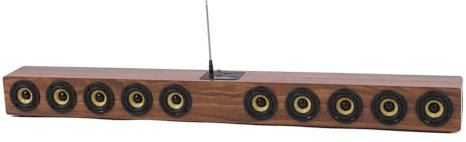 Annadue Wood Wireless Soundbar Stander MDF Resonance Chamber Bluetooth 5.3 50W HiFi 360 Grados Surrograma con Decodificación de Sonido Avanzado para Juegos de Películas, 88 Cm