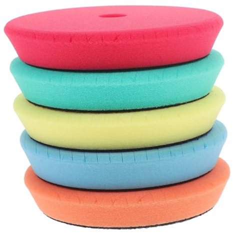 Vaguelly 5pcs Car Polishing Sponge Wheel Set Durable Attachment for Drill for Waxing Buffing and Sealing Versatile Polishing Pads for and Detailing