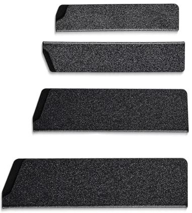 Bamily 4 Pcs Universal Knife Sheath, ABS Plastic Knife Cover with Felt Lining, Knife Edge Guard for Home Kitchen,Restaurant