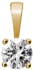Lyomi Damen Anhänger 585/- Gold 1,1cm Glänzend Diamant Lab Grown gelb 0,50ct. 067340213-1