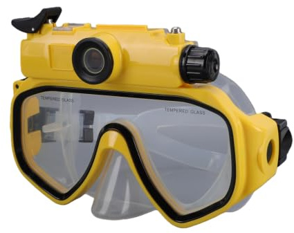 Cocoarm Gafas Buceo con Cámara 2K 50MP, Negro | Video 2K,foto 50MP,lente 100°,impermeable 15m,antivaho,silicona,control APP