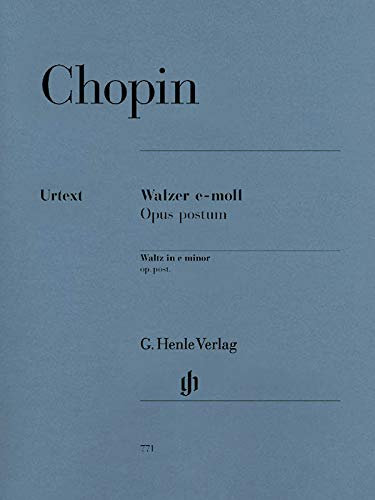 HENLE VERLAG CHOPIN F. - WALTZ E MINOR OP. POST. Klassische Noten Klavier