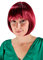 WIG ME UP - 703-39 Damenperücke Bob aubergine-rot glatt rund glänzend.