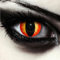 DESIGNLENSES, Farbige rote Katzenaugen Halloween Kostüm Kontaktlinsen, 1 Paar (2 Stück),weiche Drachen Farblinsen ohne Stärke, Red Dragon