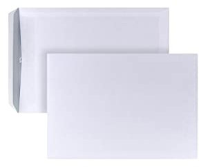 POSTHORN Versandtasche C4 (250 Stück), selbstklebende Versandtaschen ohne Fenster, weiße Versandtaschen mit grauem Innendruck für Sichtschutz, 324 x 229 x1mm, 90g/m²