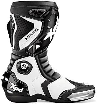 XPD S55-011 Stivali da Moto XP3-S, Misura 47, Nero/Bianco