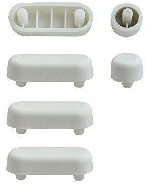 WC-Sitz-Puffer Nr. 11 | Auflagestopfen für Toilettensitz | Abstandhalter für WC-Brille | Dämpfer | Weiß | Kunststoff