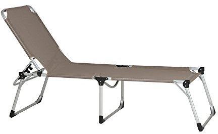Siena Garden Dreibeinliege Alu-Dreibeinliege XXL, 201x69,5x95cm, Gestell: Aluminium, Fläche: Ranotex-Gewebe in taupe, in taupe