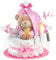 Timfanie® Windeltorte | Spieluhr Schlafmütze | rosa | 0-8 Monate